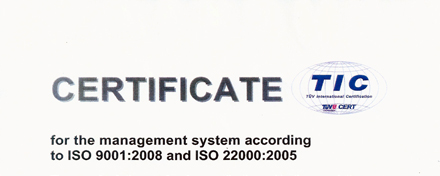 Our quality certificates